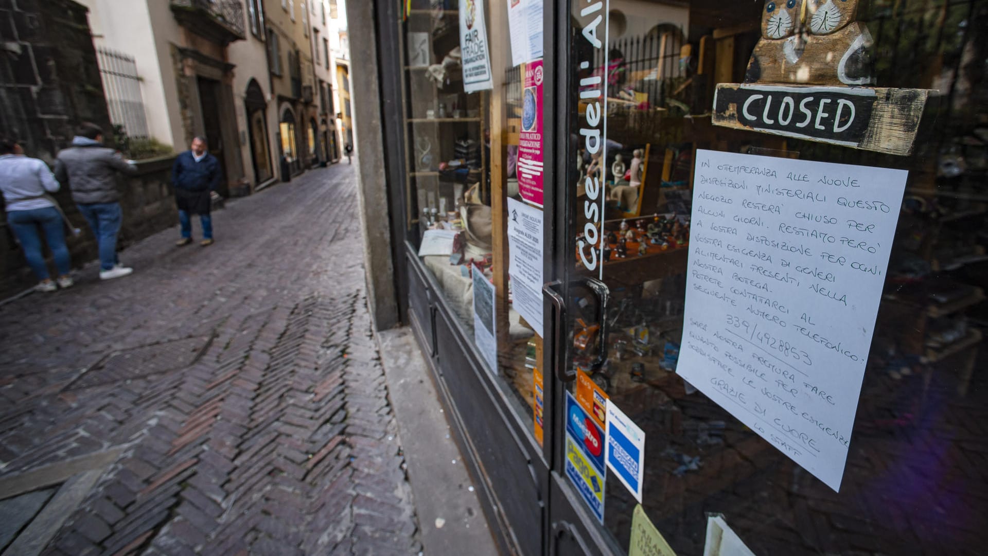 Die Straßen von Bergamo: In der norditalienischen Provinz sind Läden geschlossen und die Krankenhäuser voll.