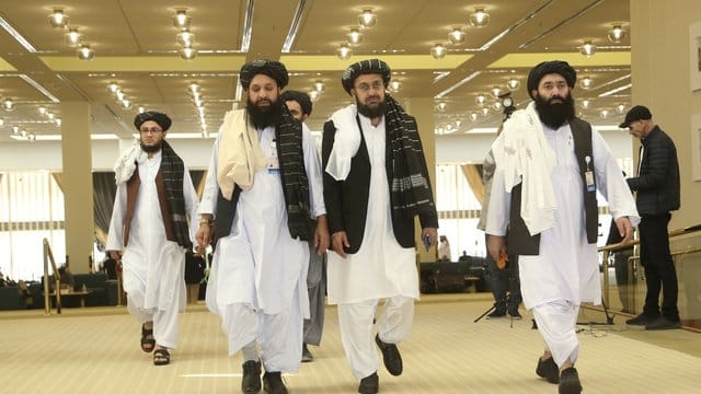 Taliban-Delegation in Doha: Dort hatten die militanten Islamisten und die USA am 29. Taliban-Delegation in Doha: Dort hatten die militanten Islamisten und die USA am 29.