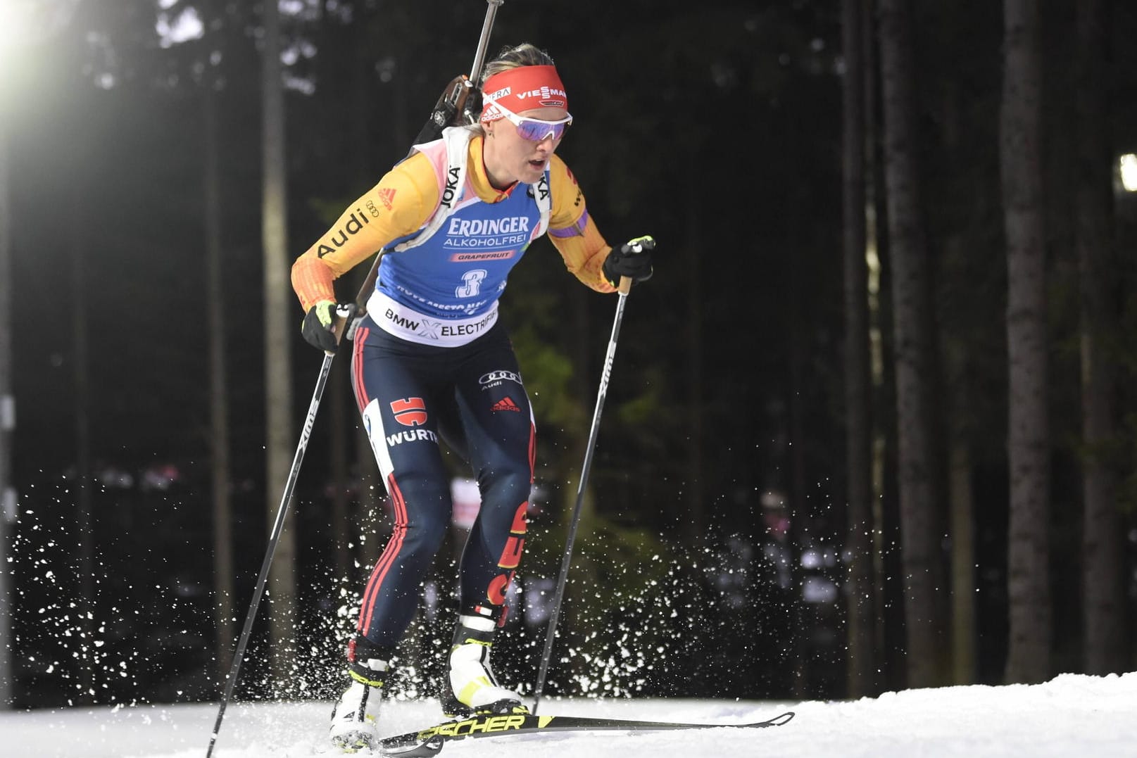 Denise Herrmann (Archivfoto): Die deutsche Top-Biathletin siegte beim vorgezogenen Saisonfinale.