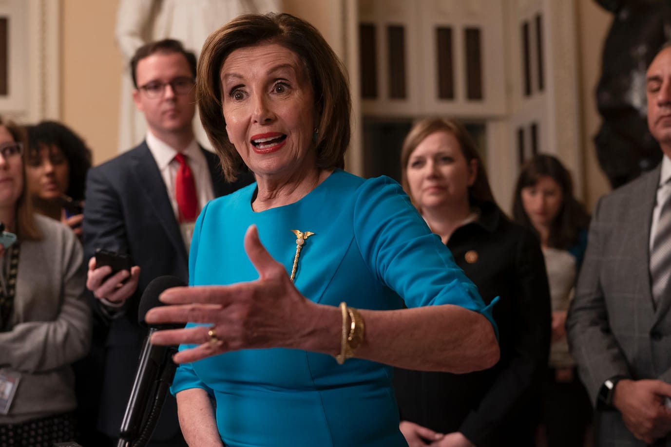 Nancy Pelosi von den Demokraten: Die Sprecherin des US-Repräsentantenhauses setzt sich für die Bereitstellung von Virus-Tests ein.