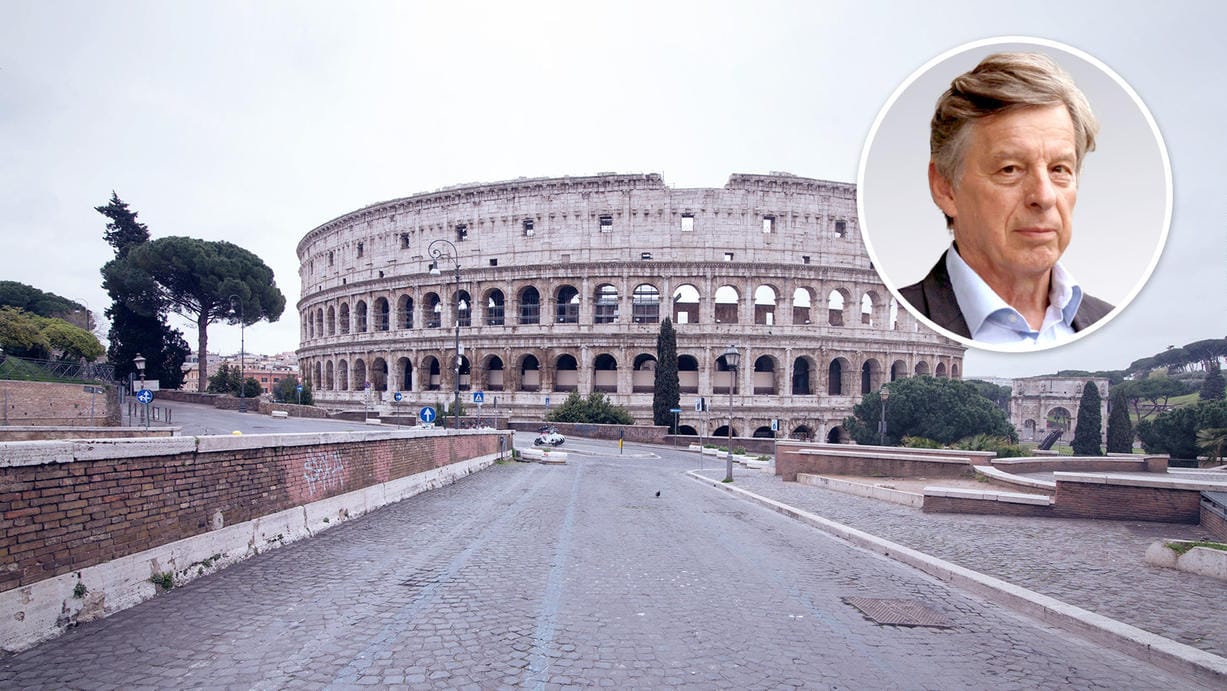 So könnte es auch bald in Deutschland aussehen: Leere Straßen vor dem Kolosseum in Italiens Hauptstadt Rom.