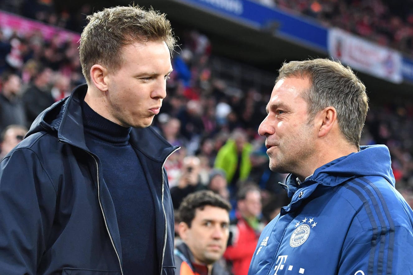 Julian Nagelsmann (l.) und Hansi Flick: Die Star-Trainer unter sich.