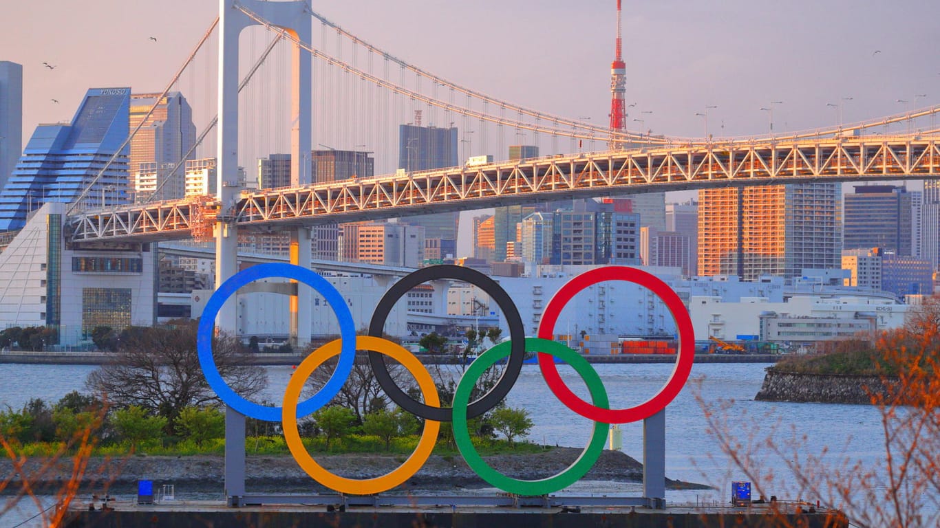 Tokio 2020: Die Olympischen Ringe in der japanischen Hauptstadt könnten bald abgebaut werden.