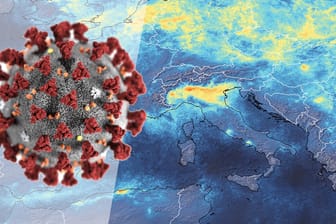 Weniger Emissionen: Die Auswirkungen im Kampf gegen die Coronavirus-Pandemie sind auch auf Satellitenaufnahmen sichtbar.