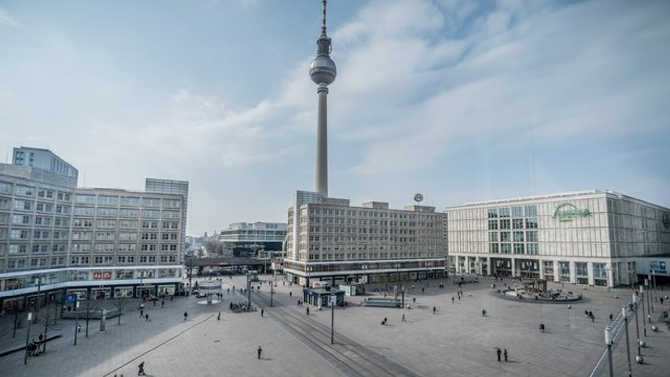 Berlin Alexanderplatz in Zeiten von Corona.