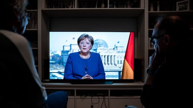 In ihrer Rede appellierte Angela Merkel an die Disziplin der Bürger.