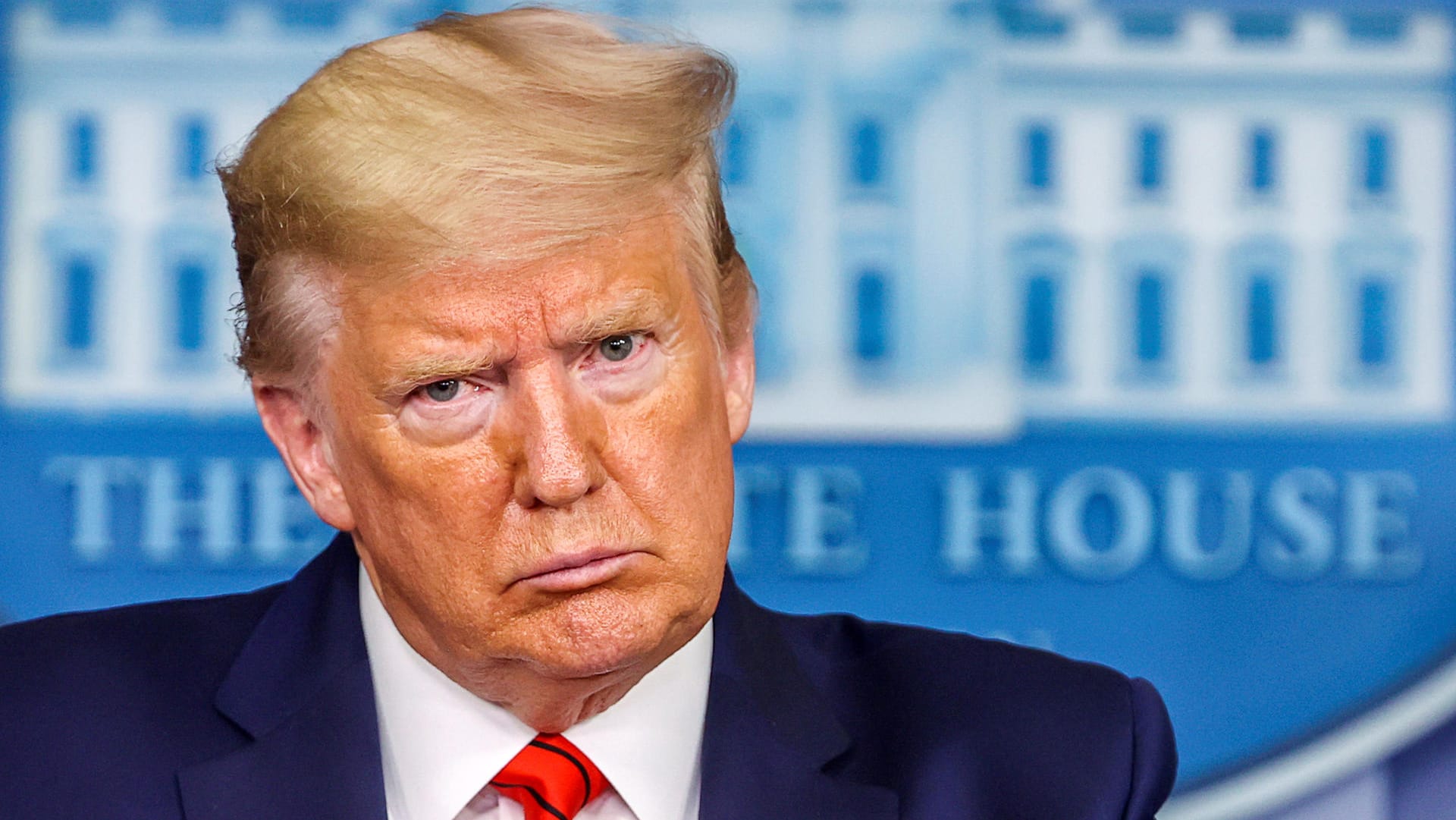 Donald Trump beim täglichen Briefing der Coronavirus Taskforce im Weißen Haus.