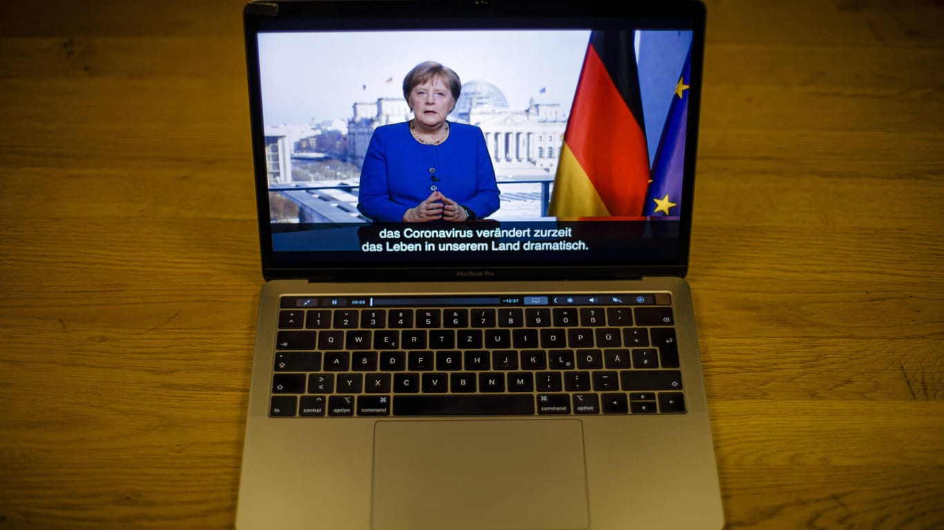 Die Ansprache von Bundeskanzlerin Angela Merkel