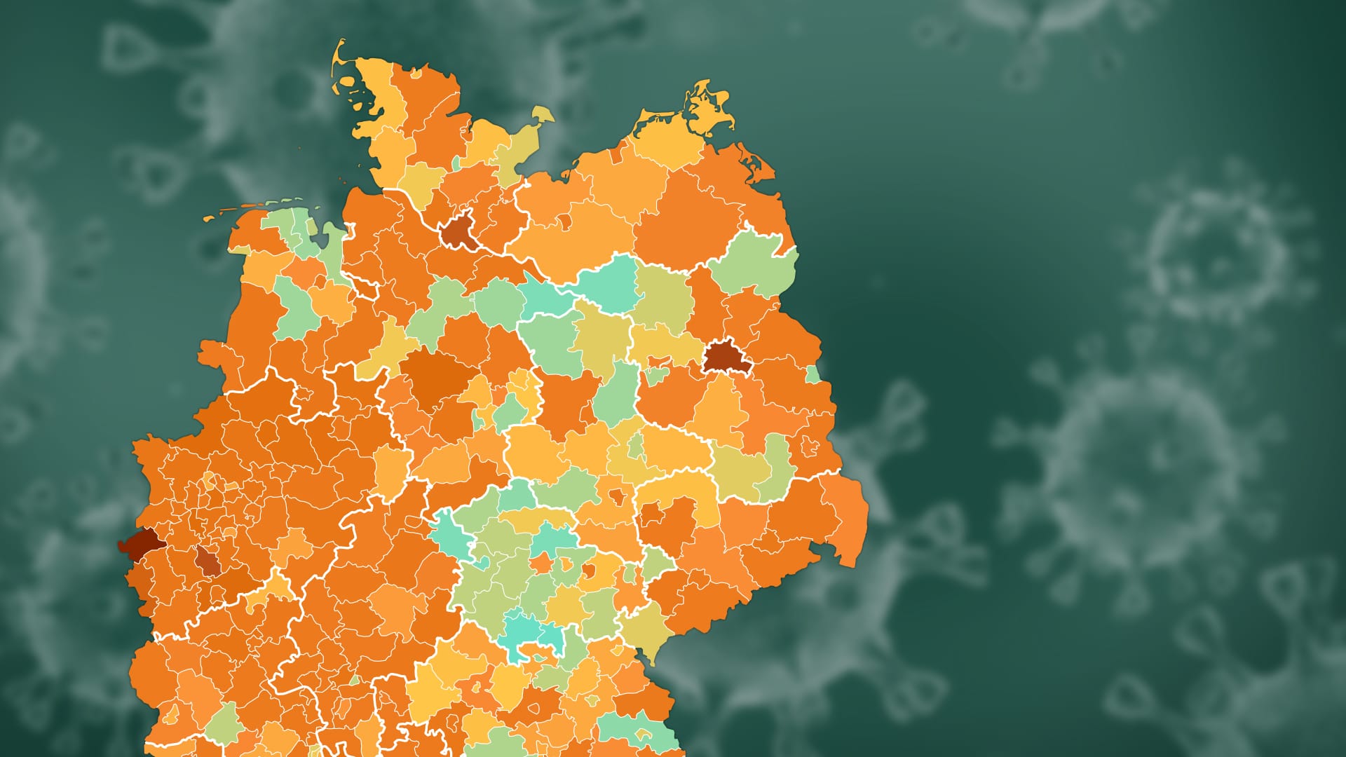 Infografik: Das Coronavirus verbreitet sich in Deutschland. t-online.de zeigt die Zahl der Infizierten auf Landkreisebene.