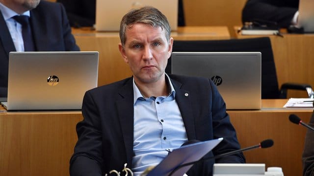 Thüringens AfD-Fraktionschef Björn Höcke Anfang März im Landtag in Erfurt. Thüringens AfD-Fraktionschef Björn Höcke Anfang März im Landtag in Erfurt.