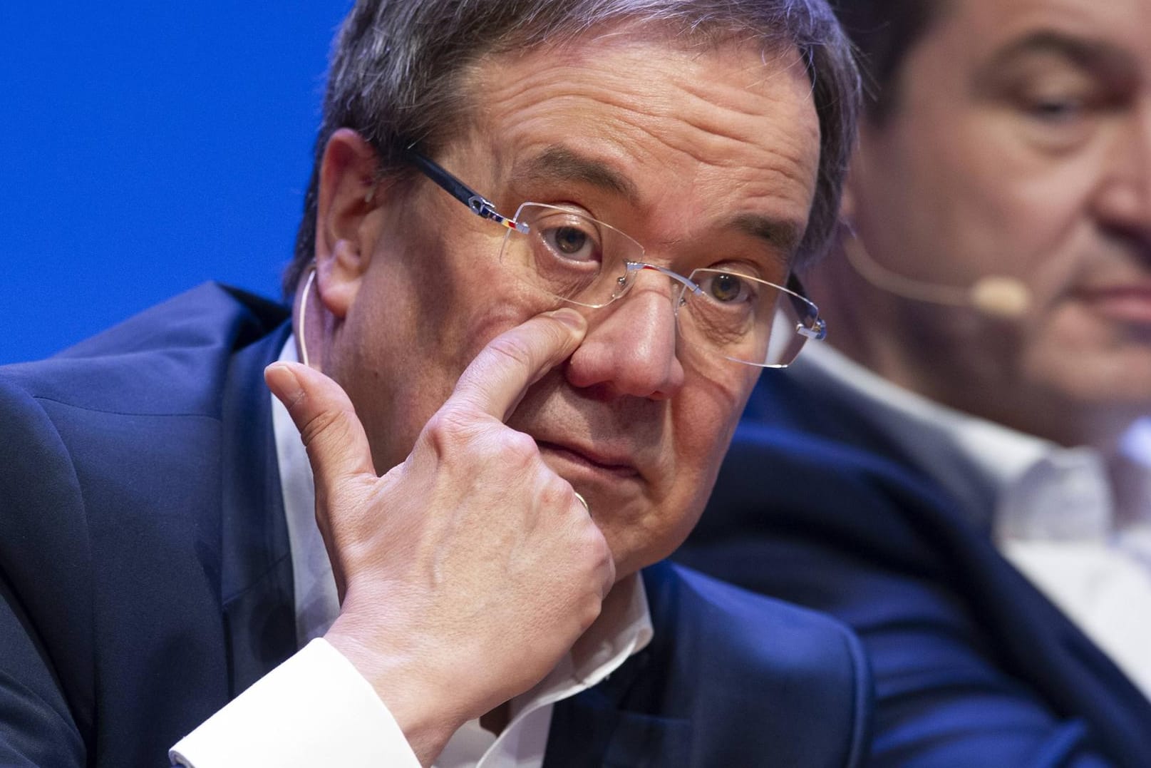 Armin Laschet und Markus Söder: Gerieten laut Berichten bei der Telefonkonferenz von Bund und Ländern in Streit.