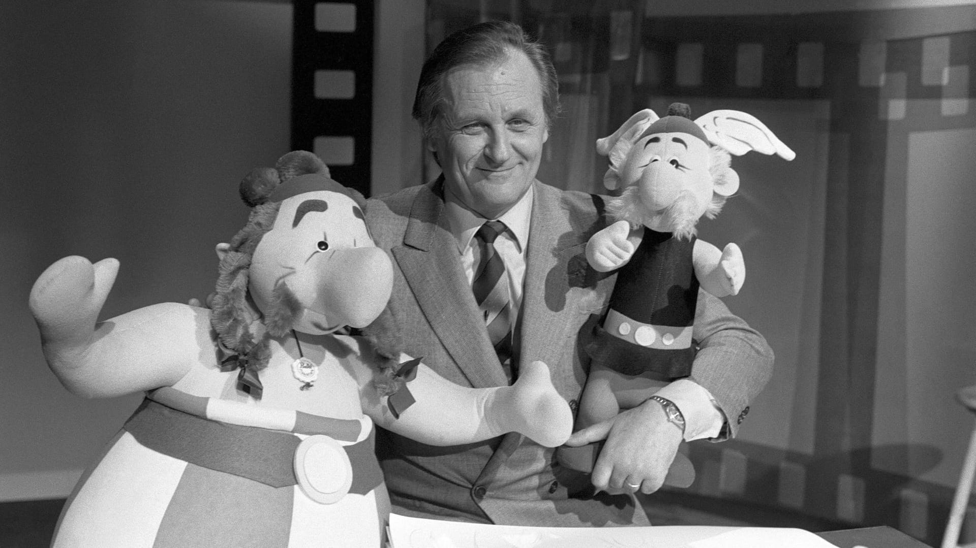 Albert Uderzo mit seinen bekanntesten Figuren: Er ist am 24. März 2020 im Alter von 92 Jahren gestorben.