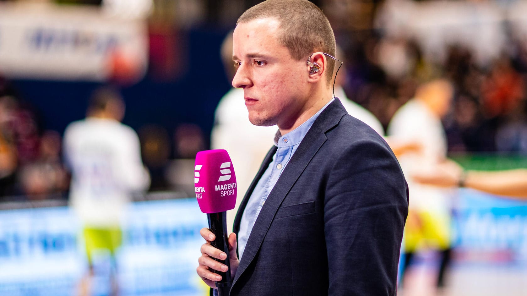 Vermisst den Basketball: MagentaSport-Moderator Benni Zander. Vermisst den Basketball: MagentaSport-Moderator Benni Zander.