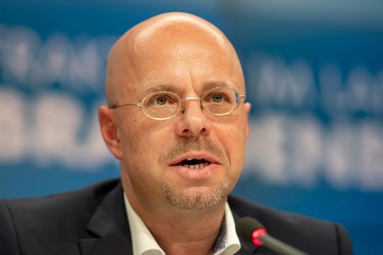 Andreas Kalbitz Mitte Dezember während einer Pressekonferenz der AfD im Landtag in Potsdam.