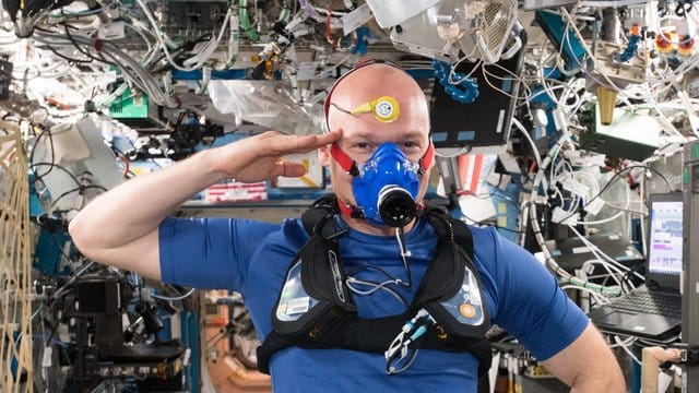 Alexander Gerst im August 2018 auf der Internationalen Weltraumstation ISS. Alexander Gerst im August 2018 auf der Internationalen Weltraumstation ISS.