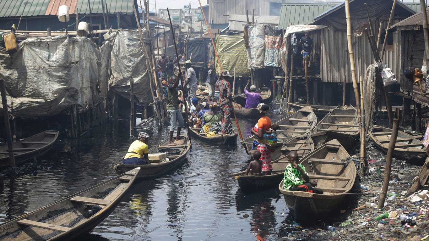 Slum Makoko in Lagos (Nigeria): In vielen Regionen sind die hygienischen Bedingungen katastrophal.