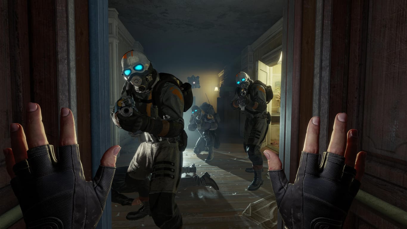 Ein Screenshot aus "Half Life: Alyx": Das Spiel erschien exklusiv Virtual-Reality-Brillen.