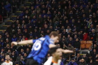 Das Stadion in Mailand war beim Champions-League-Spiel Atalanta Bergamo gegen den FC Valencia ausverkauft.