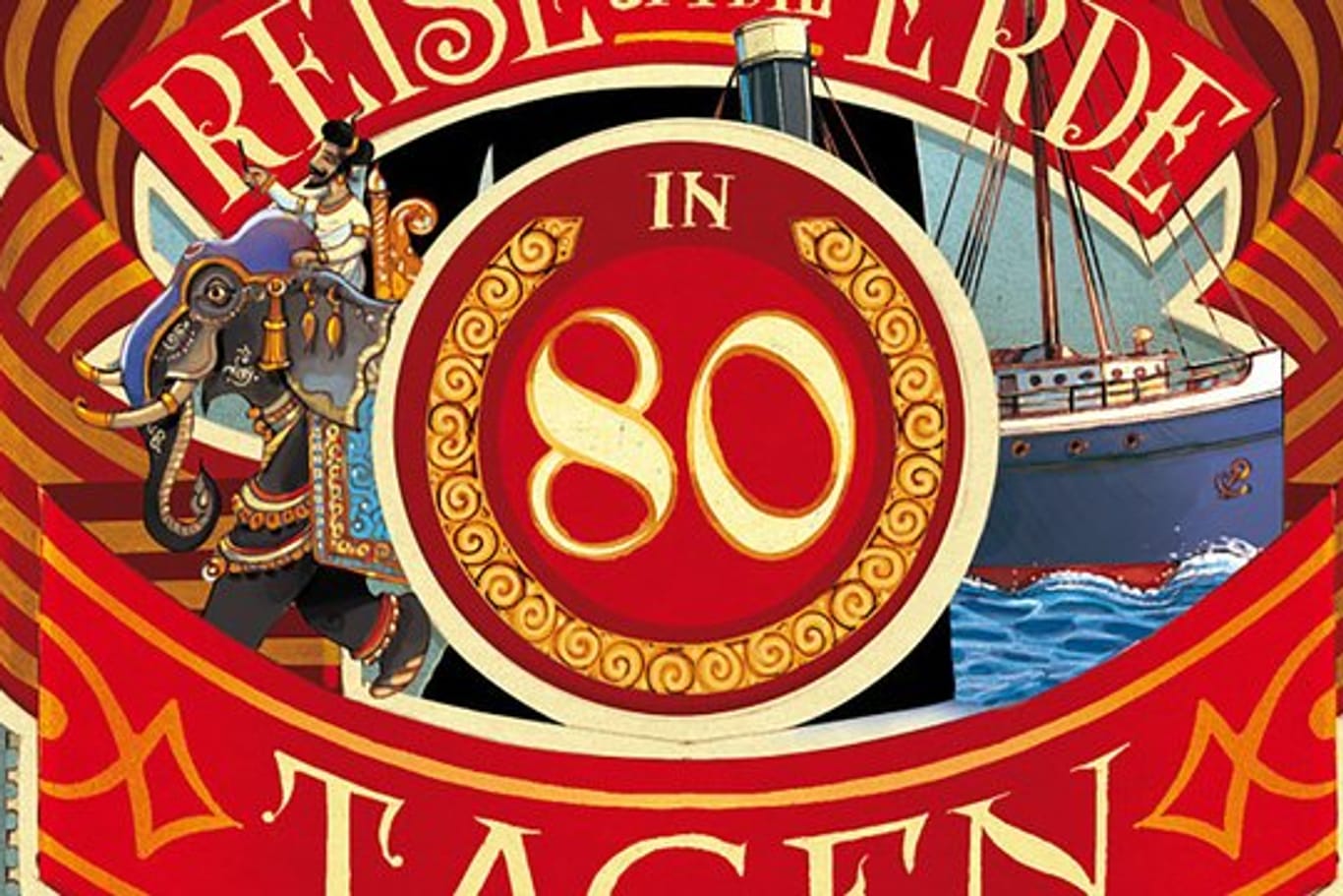 Klassiker der Weltliteratur: "Reise um die Erde in 80 Tagen" von Jules Verne.