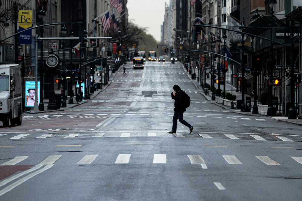 Wie leergefegt: Eine Straße im New Yorker Stadtteil Manhattan.