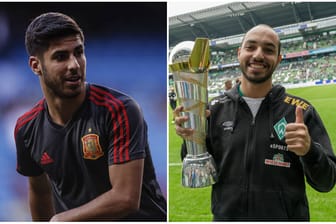 Marcos Asensio (l.) ist hauptberuflich Fußballprofi bei Real Madrid. Zuletzt machte er sich aber auch bei FIFA 20 einen Namen. Am Montag trifft er mit dem spanischen FIFA-Team auf die DFB-Auswahl um Weltmeister Mohammed "MoAuba" Harkous.