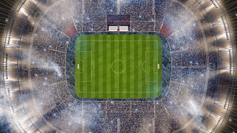Fußballstadion von oben