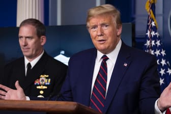 Donald Trump: Der US-Präsident hält in Zeiten von Corona eine tägliche Pressekonferenz ab.