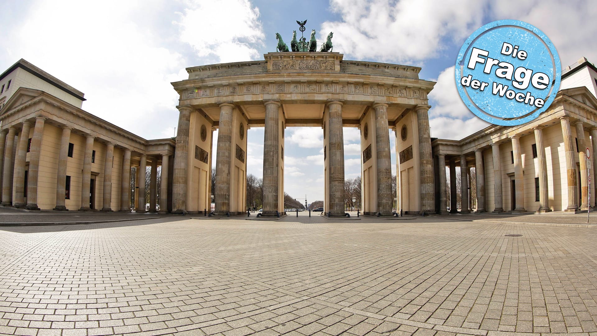 Menschenleer: Das Brandenburger Tor.