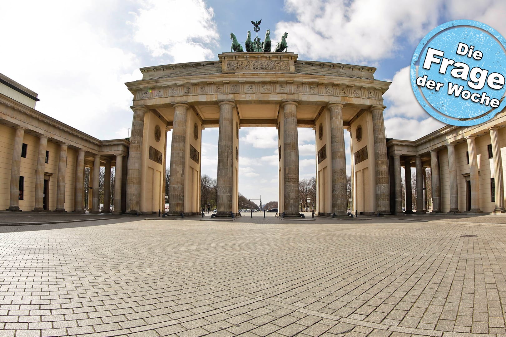 Menschenleer: Das Brandenburger Tor.