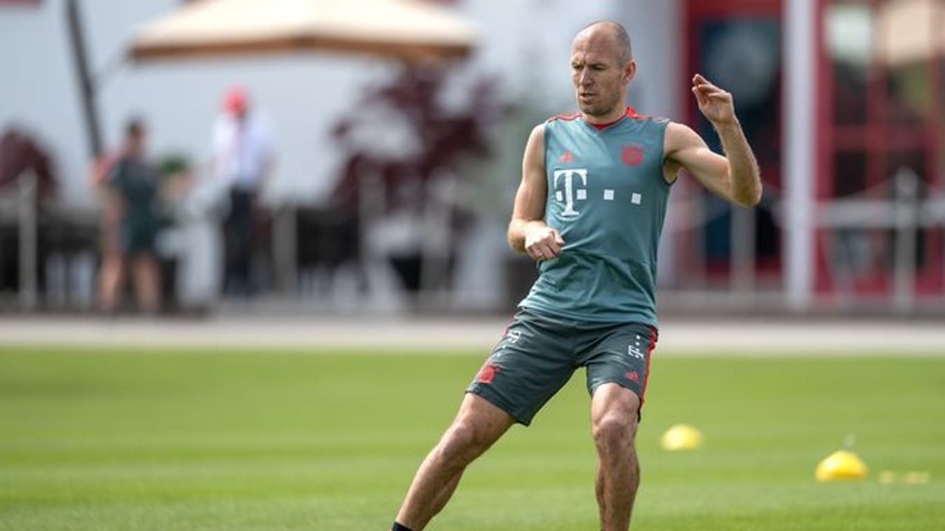 "Zurück" im Bayern-Training: Arjen Robben.