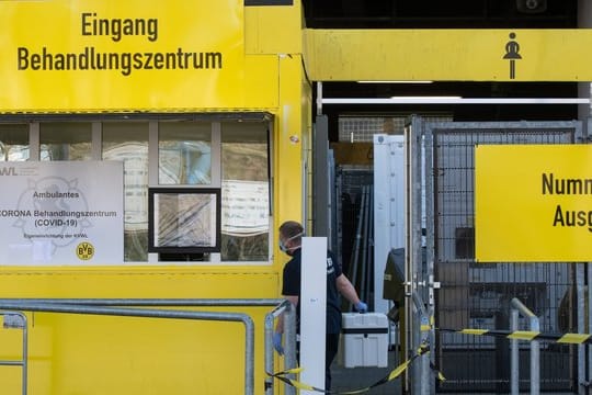 Das Coronavirus-Behandlungszentrums im Signal-Iduna-Park ist seit dem ersten April-Wochenende eröffnet.