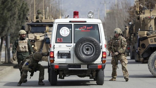 Britische Soldaten Anfang März bei einem Einsatz in Kabul.