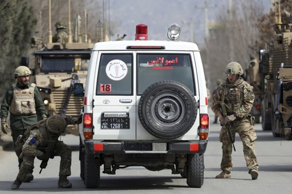 Britische Soldaten Anfang März bei einem Einsatz in Kabul.