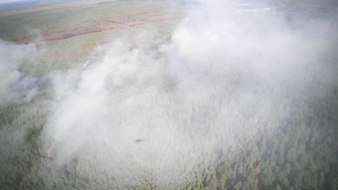 Ukrainische Sperrzone: Ein Waldbrand ist am Samstag ausgebrochen.