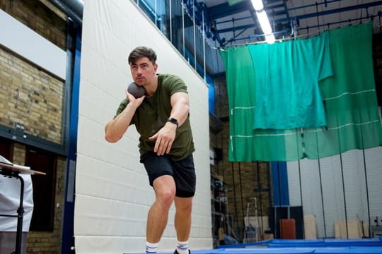 Kugelstoßer David Storl beim Training.