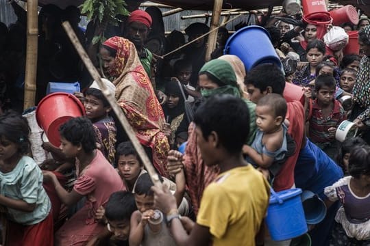 Flüchtlinge im Lager Cox's Bazar in Bangladesch.