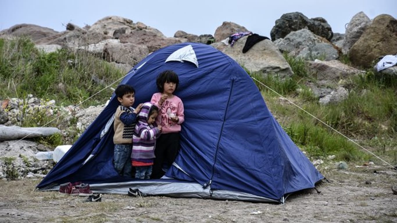 Flüchtlingskinder auf Lesbos.