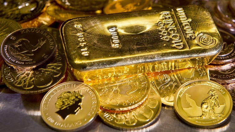 Barren und Münzen: Gold gilt als krisensichere Form der Geldanlage.