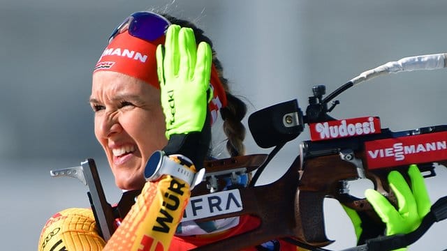Muss in der Corona-Krise in Sachen Training improvisieren: Biathletin Denise Herrmann. Muss in der Corona-Krise in Sachen Training improvisieren: Biathletin Denise Herrmann.