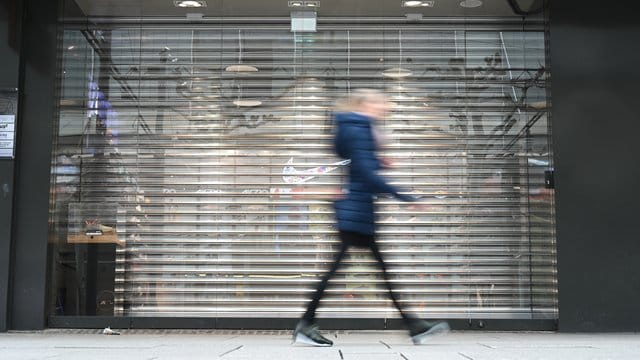 Geschlossenes Geschäft auf der Frankfurter Zeil