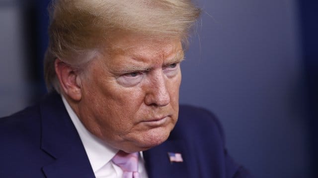 Donald Trump spricht im Weißen Haus über das Coronavirus.