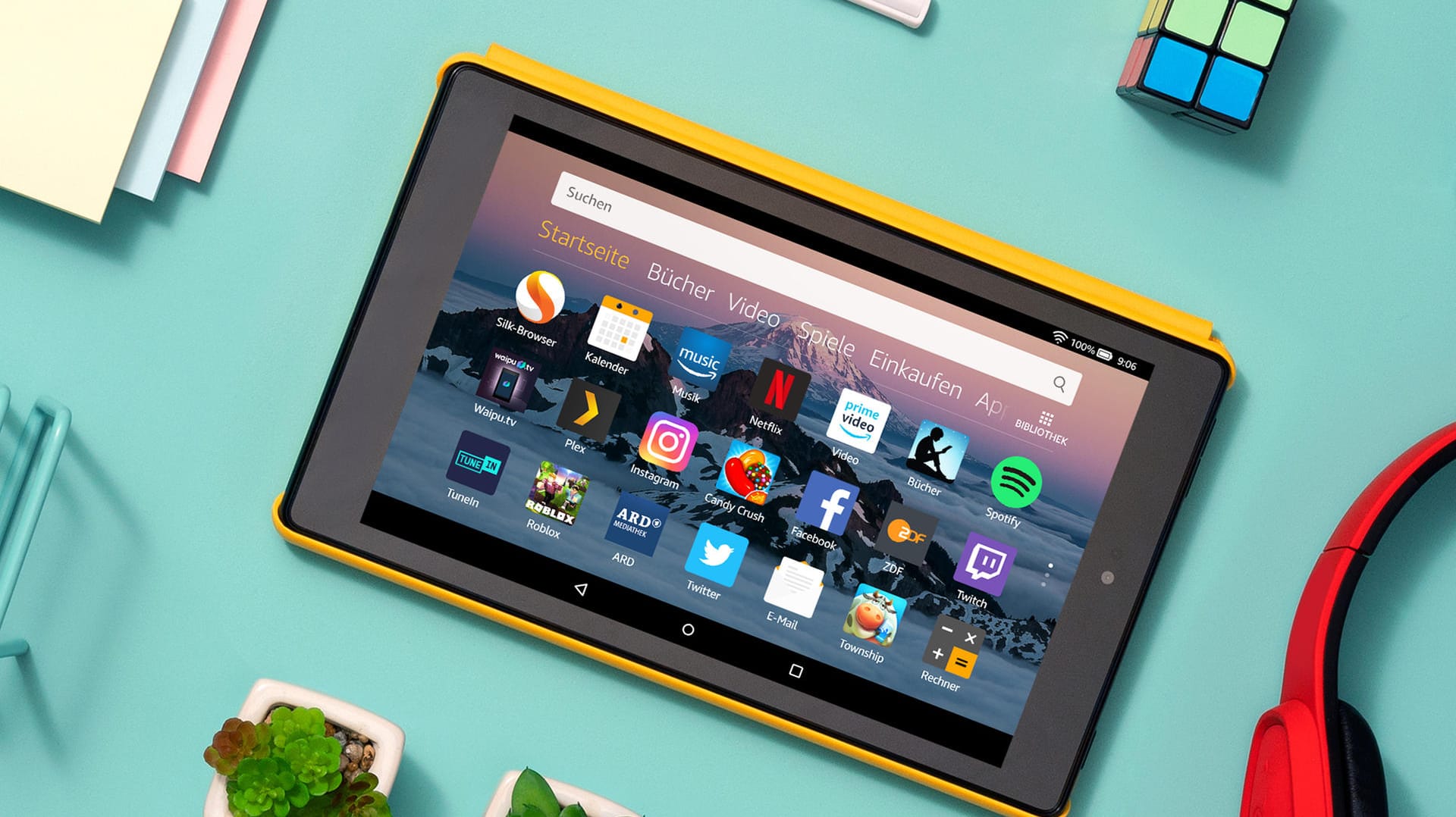 Das Amazon-Tablet Fire HD 8: Heute ist das Tablet mit 32 GB Speicher stark reduziert im Angebot.