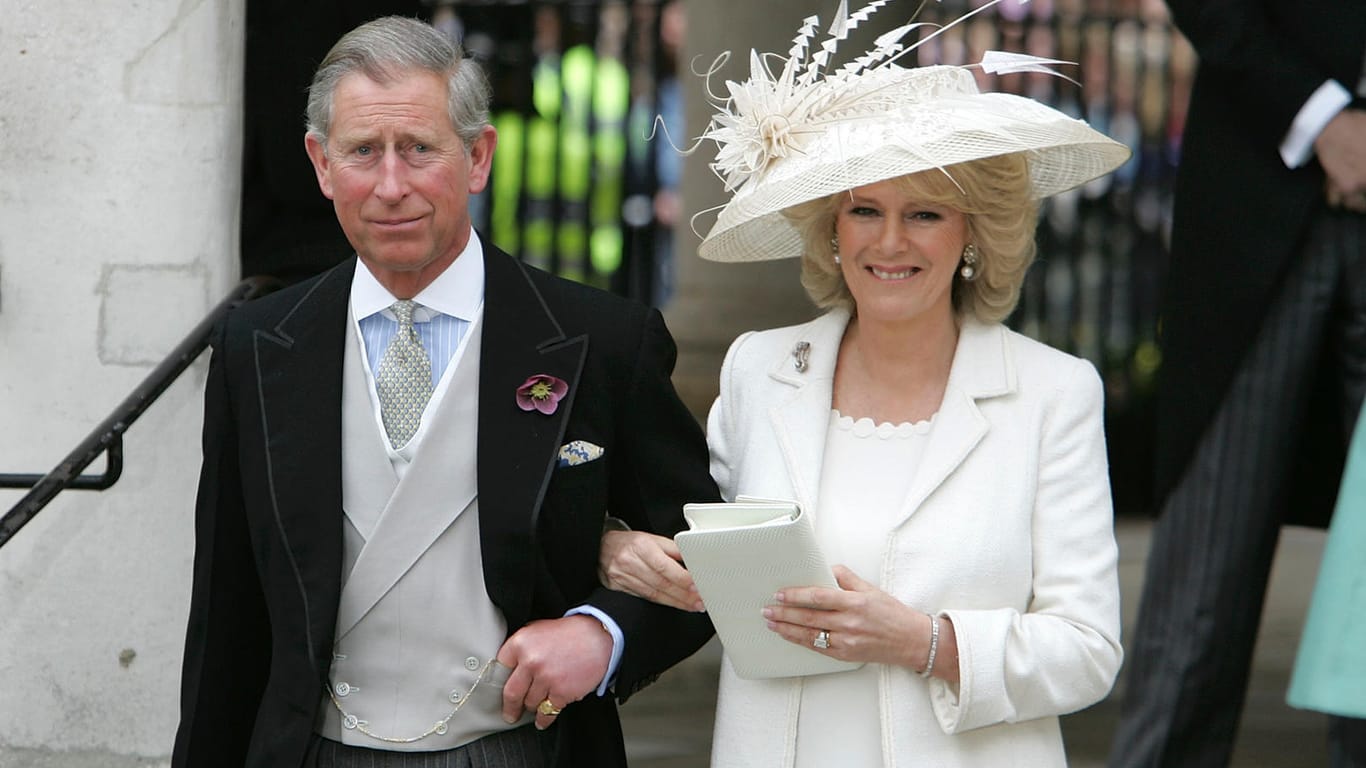 Charles und Camilla bei ihrer Hochzeit 2005.