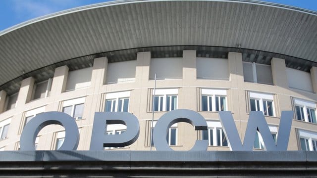 Der Sitz der Organisation für das Verbot chemischer Waffen (OPCW) in Den Haag. Der Sitz der Organisation für das Verbot chemischer Waffen (OPCW) in Den Haag.