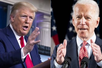 Donald Trump und Joe Biden: Der US-Präsident und der ehemalige Vize-Präsident sind die einzigen Verbliebenen im Rennen um das Oval Office.