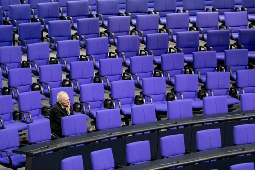 Wolfgang Schäuble Ende Januar während einer aktuellen Stunde zur Wahlrechtsreform im Deutschen Bundestag.
