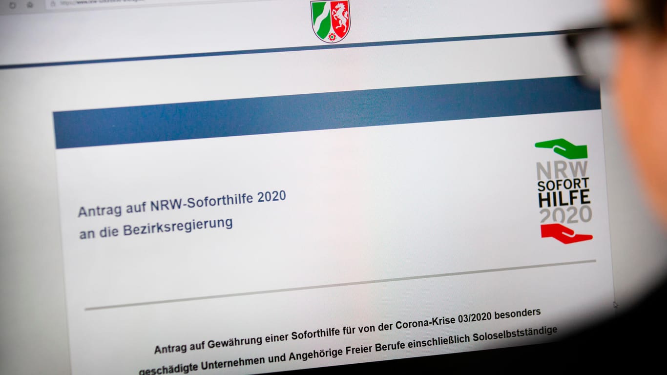 Ein Frau schaut auf eine gefälschte Internetseite (Symbolbild): Kriminelle haben laut eines Berichts die vollständige Website des Wirtschaftsministeriums von Nordrhein-Westfalen kopiert.
