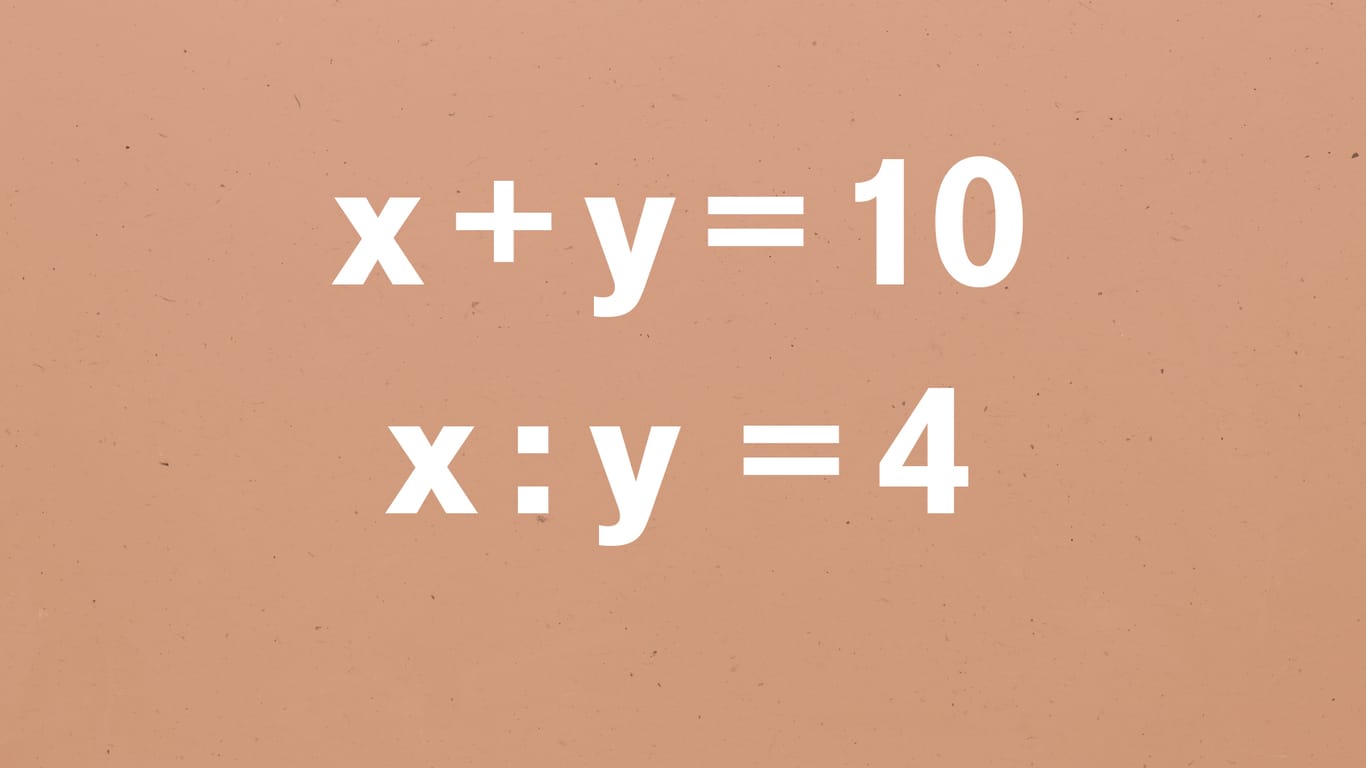 Summe zweier Zahlen ist 10, ihr Quotient ist 4 – was sind die Zahlen?