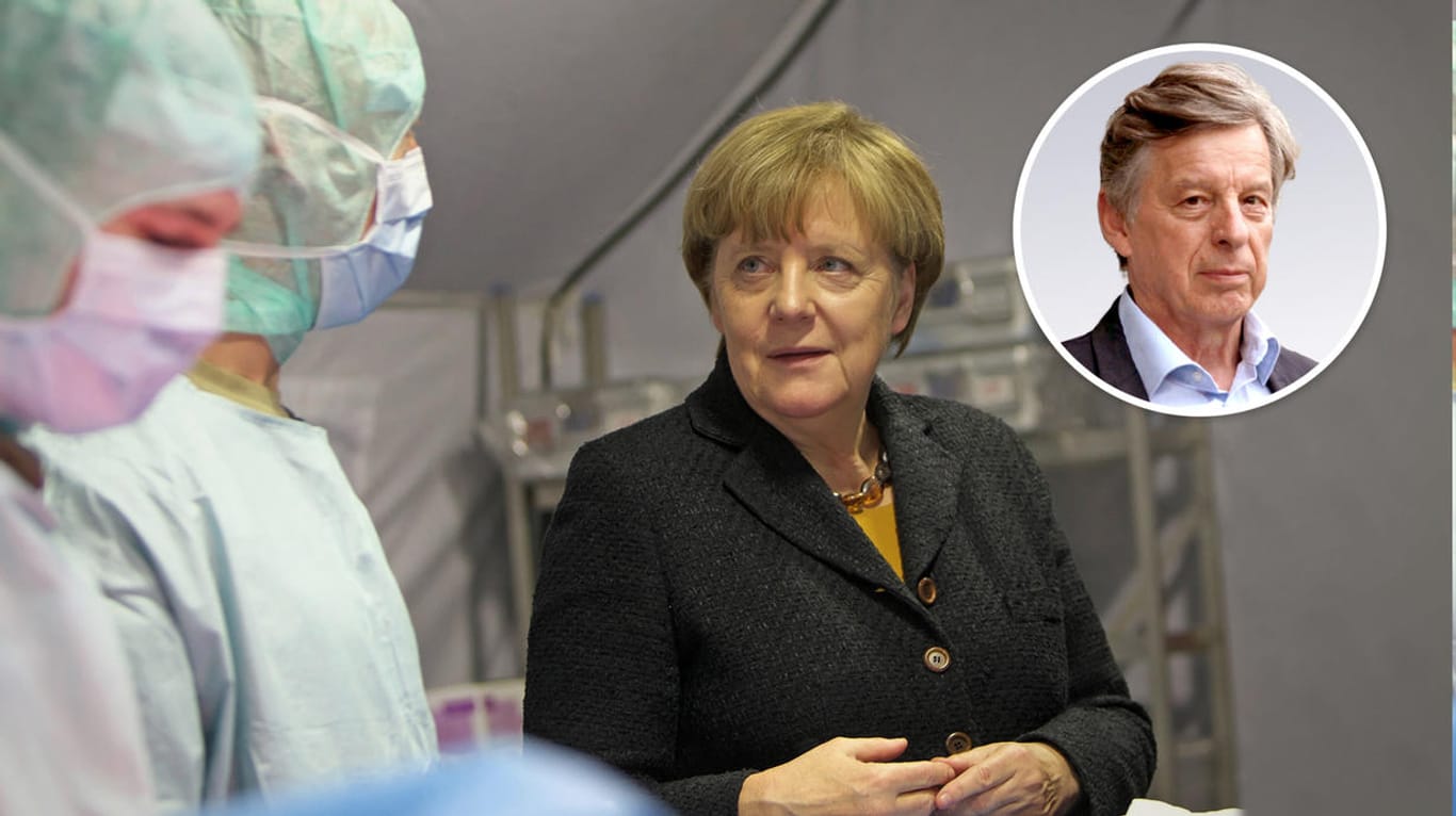 Angela Merkel muss während der Corona-Krise schwerwiegende Entscheidungen treffen. (Björn Trotzki/Montage: t-online.de).