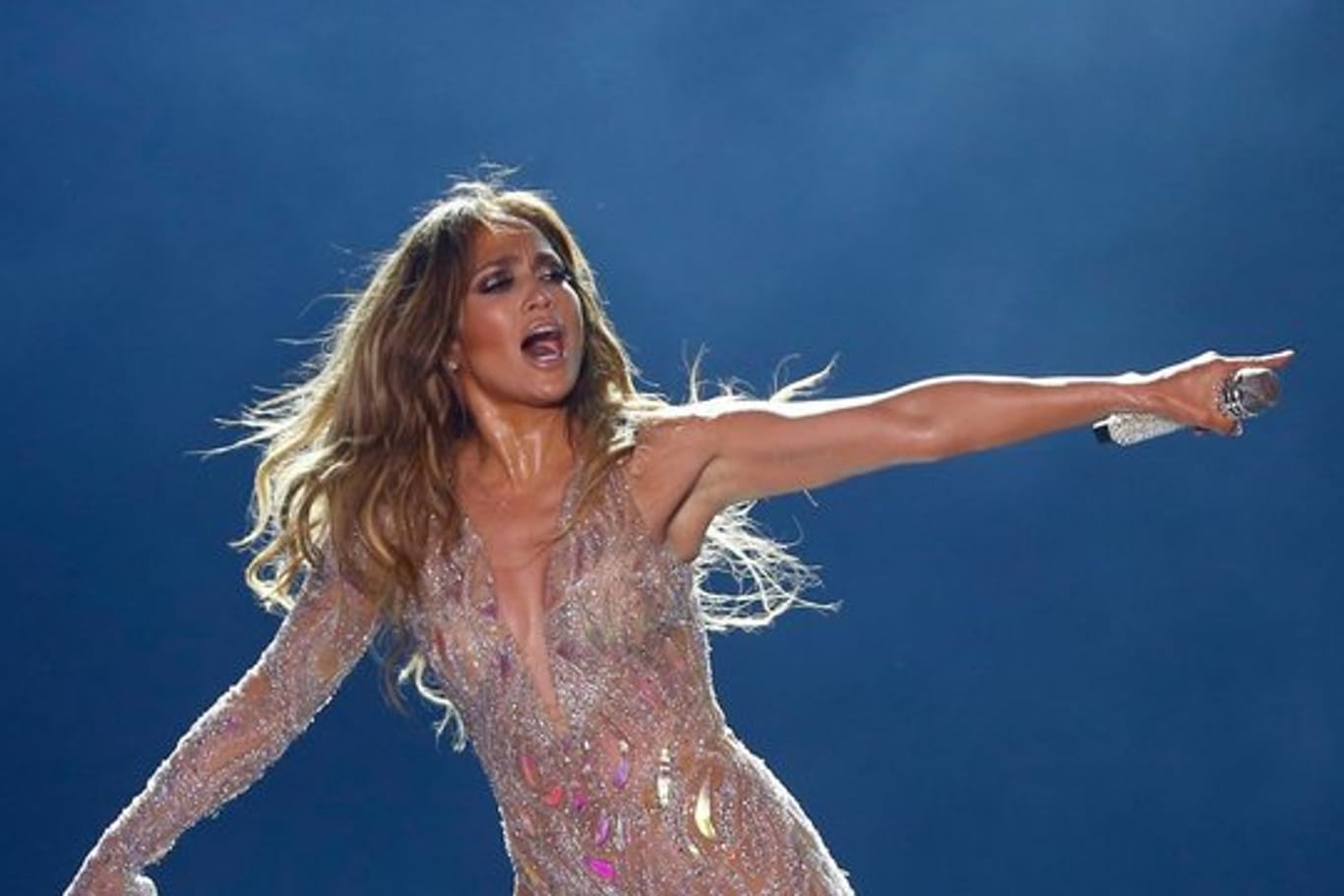 Jennifer Lopez 2019 bei einem Konzert in Ägypten.